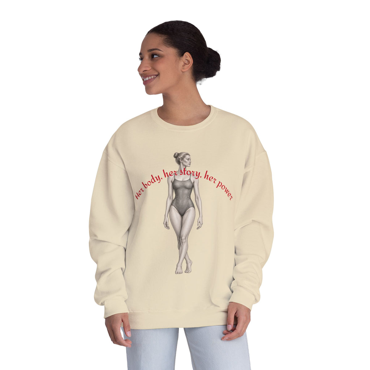 Women’s Empowerment Graphic Sweatshirt – Vintage Feminist Pullover graphic design on casual apparel (image 13)