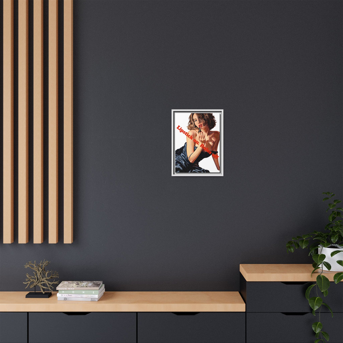 White framed multicolor canvas wall art for living room decor
