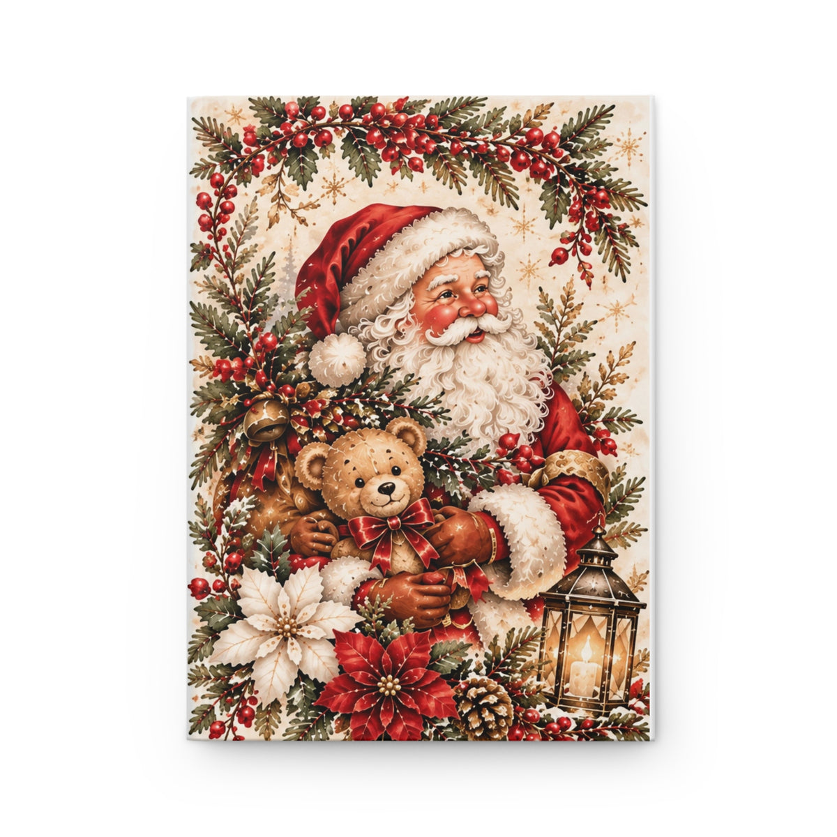 Santa and reindeer Christmas hardcover journal product image 2