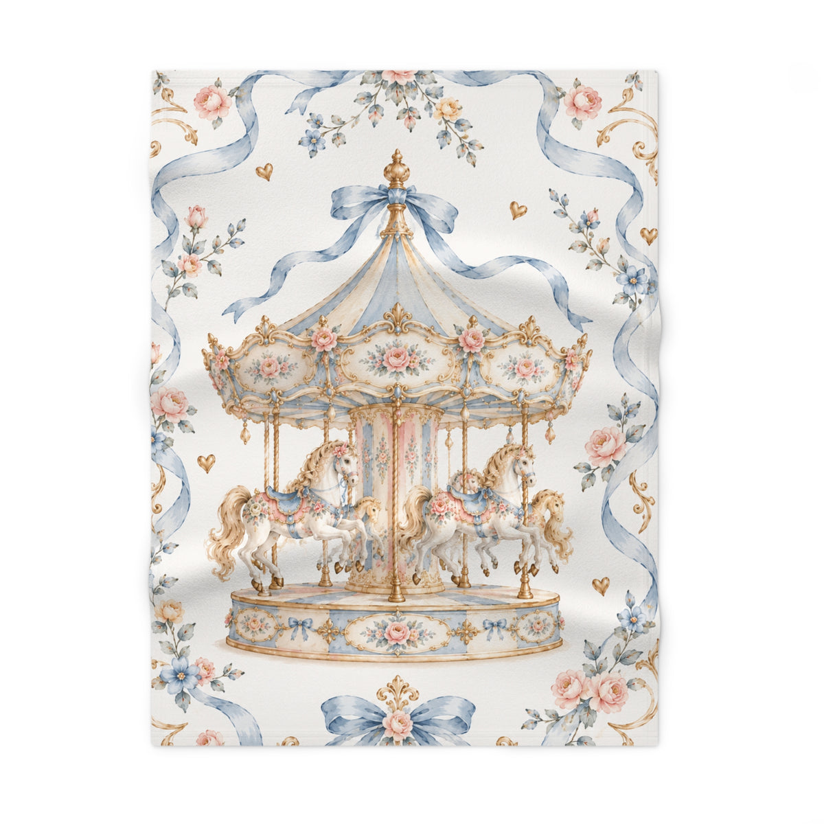 blue baby boy fleece blanket product image 2