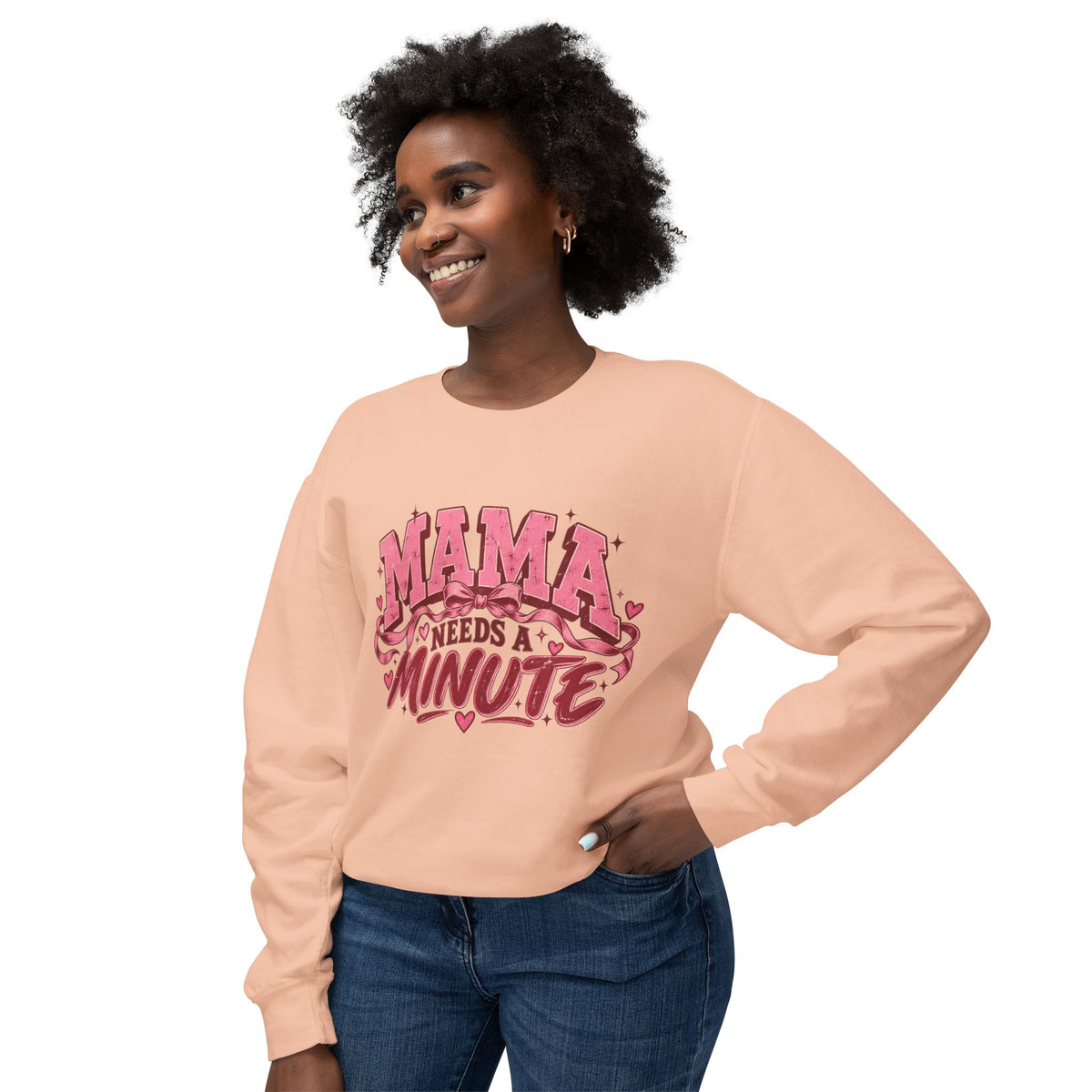 MOM needs a minute Sweatshirt graphic design on casual apparel (image 13)