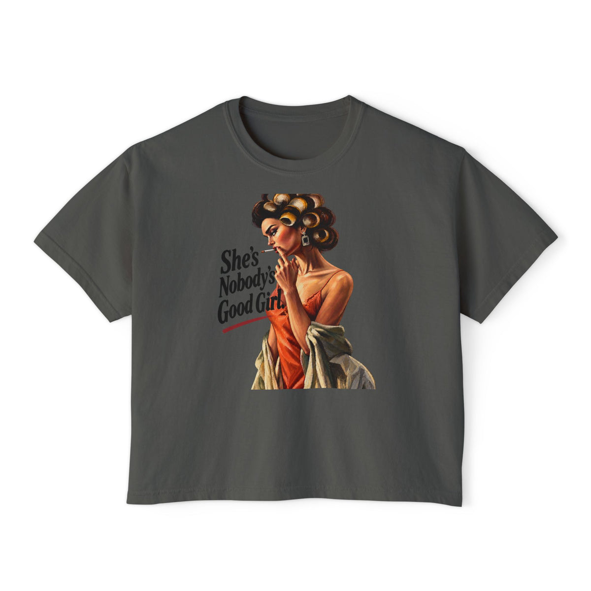 Women's Boxy Cropped T-Shirt – Heavyweight 100% Cotton