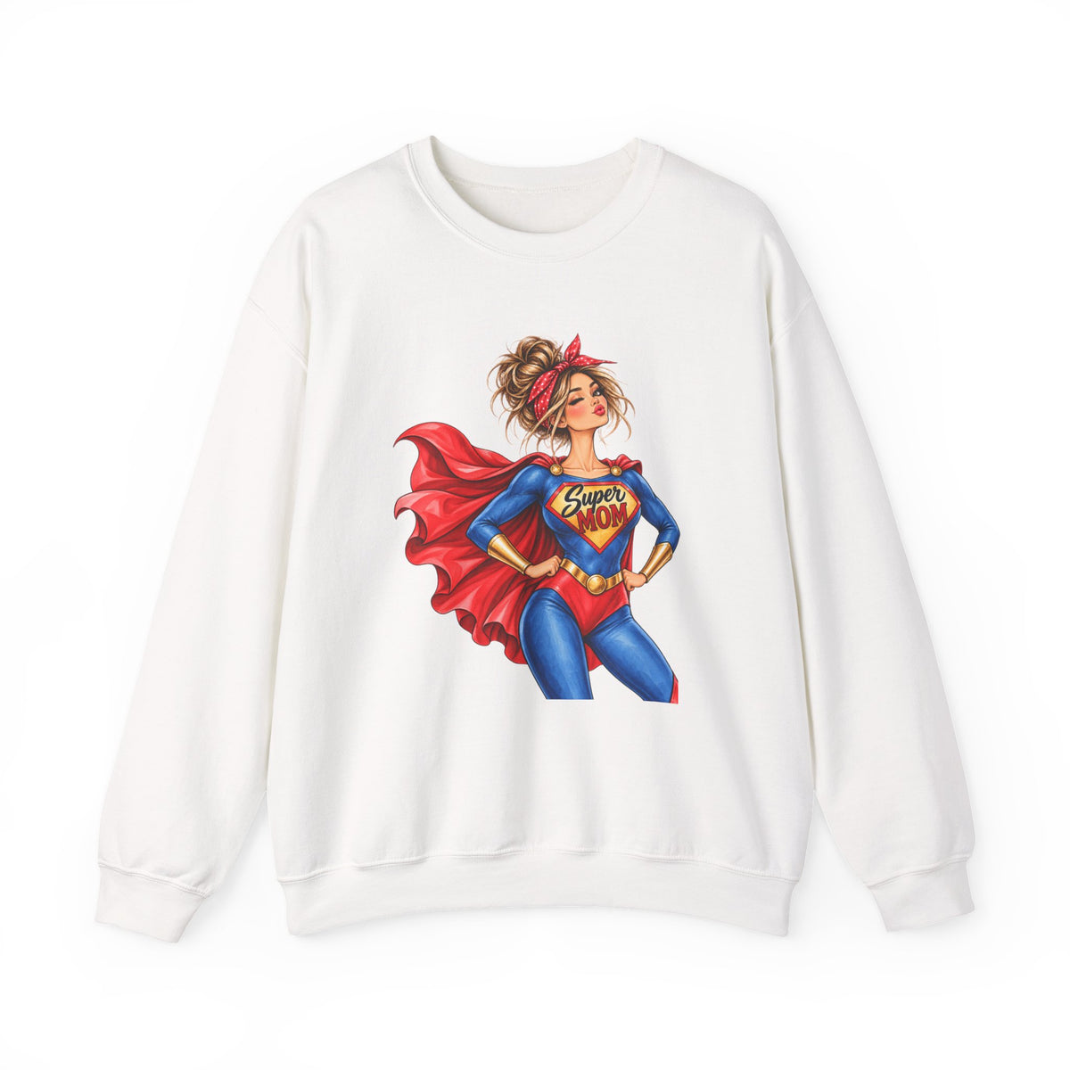SuperMOM sweatshirt product photo showing graphic print (image 3)
