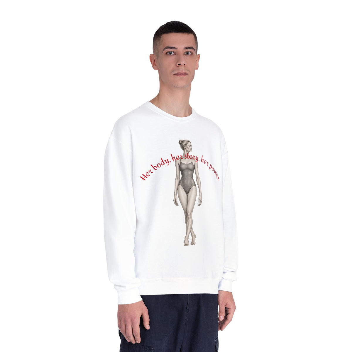 Women’s Empowerment Graphic Sweatshirt – Vintage Feminist Pullover graphic design on casual apparel (image 9)