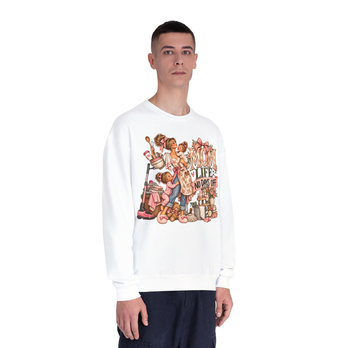 Mom Crewneck Sweatshirt graphic design on casual apparel (image 18)