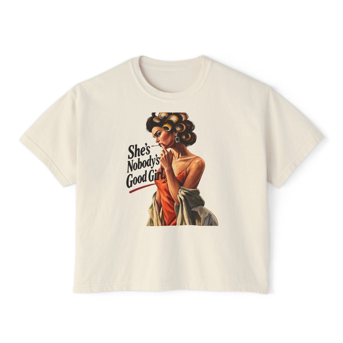 Women's Boxy Cropped T-Shirt – Heavyweight 100% Cotton