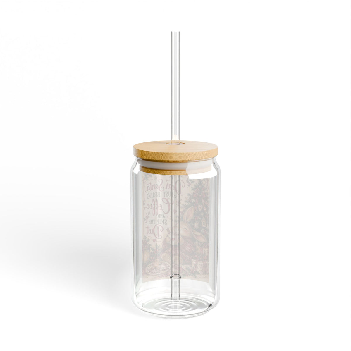 Sipper Glass, 16oz glass with lid and straw (image 4)