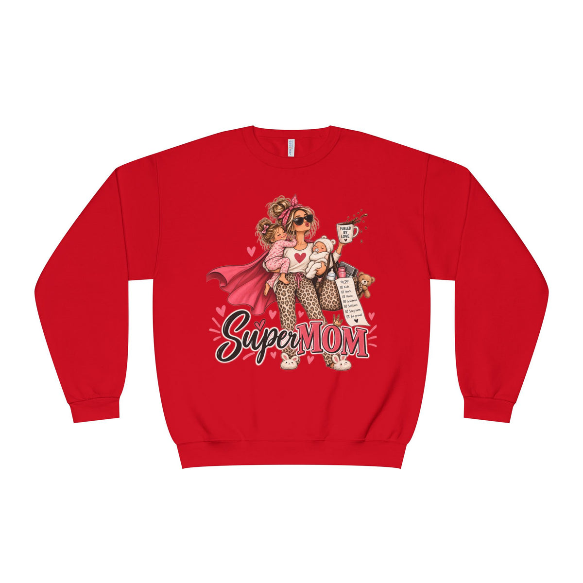 SuperMOM Crewneck Sweatshirt graphic design on casual apparel (image 10)