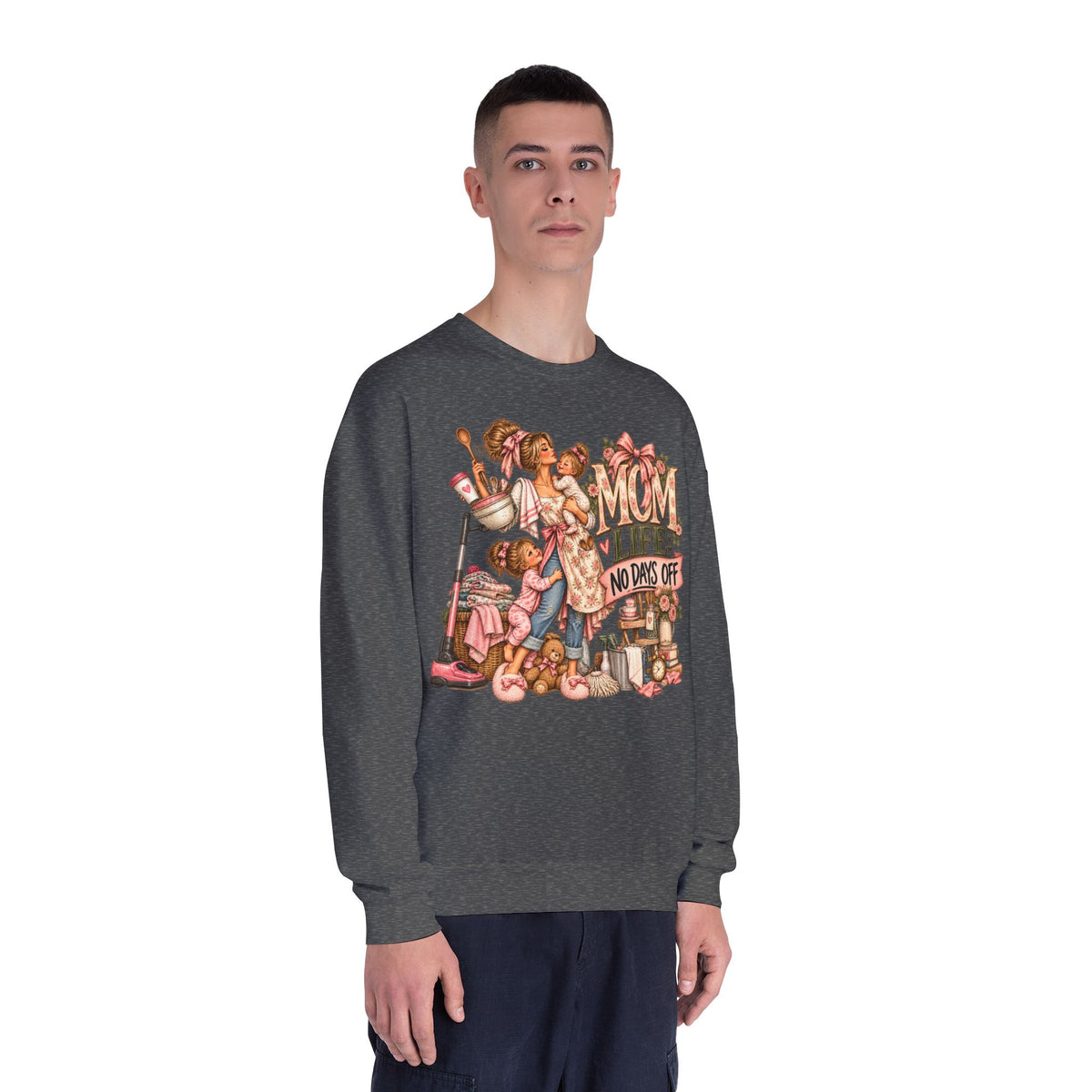 Mom Crewneck Sweatshirt graphic design on casual apparel (image 21)