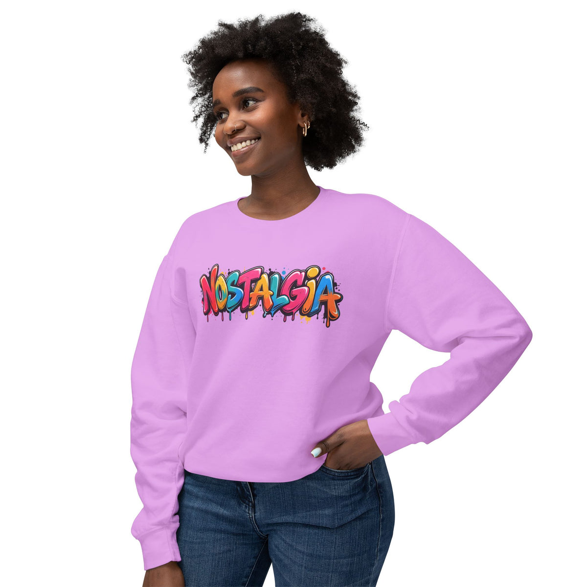 NOSTALGIA Graffiti Sweatshirt | Colorful Retro Streetwear