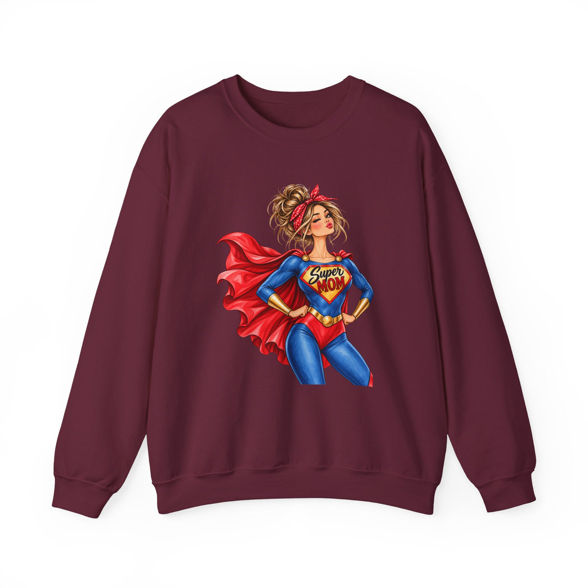 SuperMOM Sweatshirt graphic design on casual apparel (image 7)