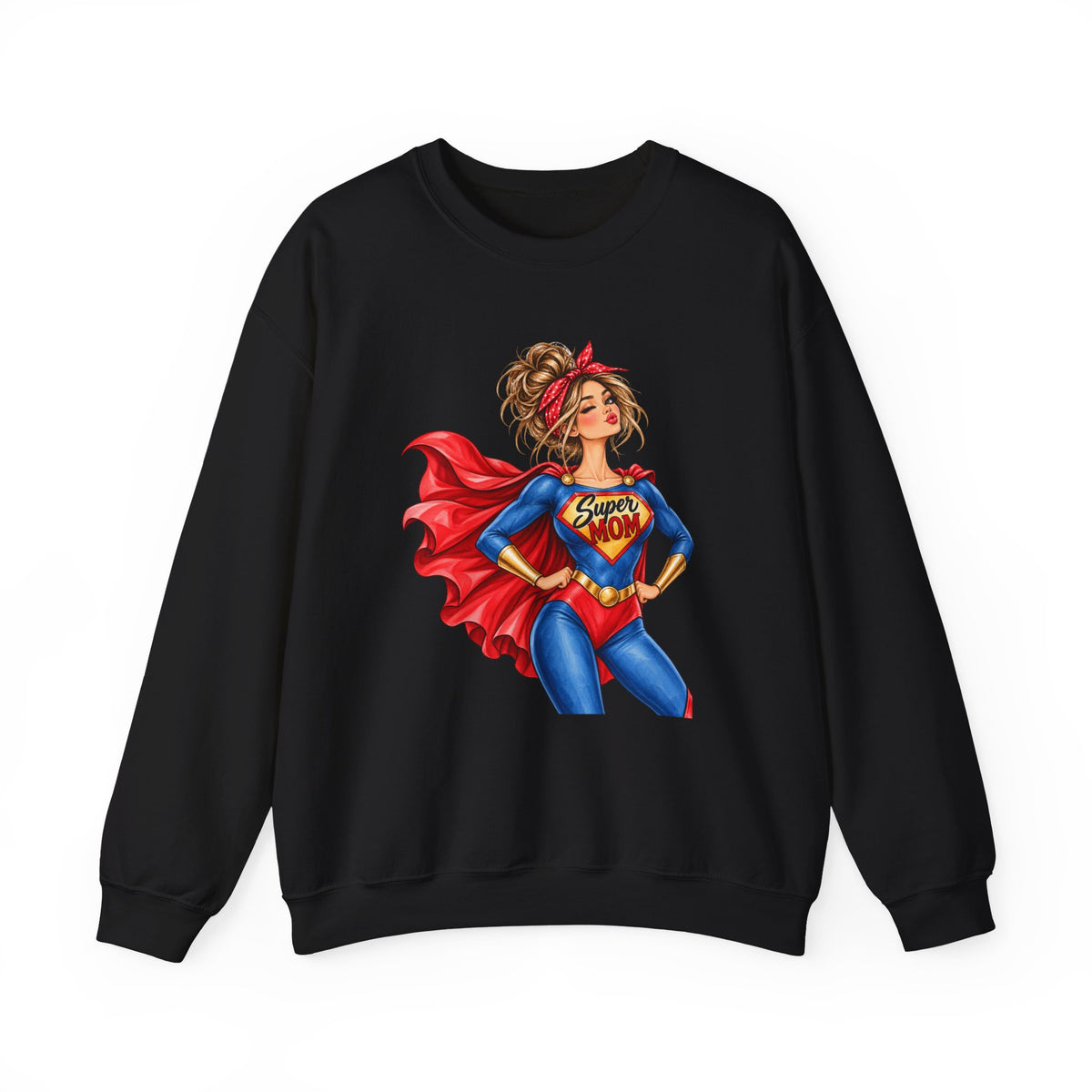 SuperMOM Sweatshirt graphic design on casual apparel (image 4)