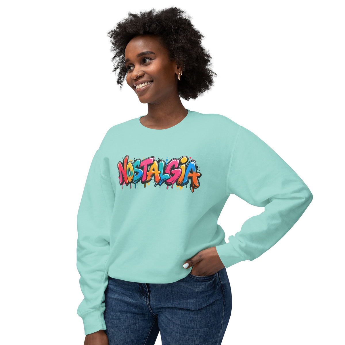NOSTALGIA colorful graffiti sweatshirt product photo, view 40