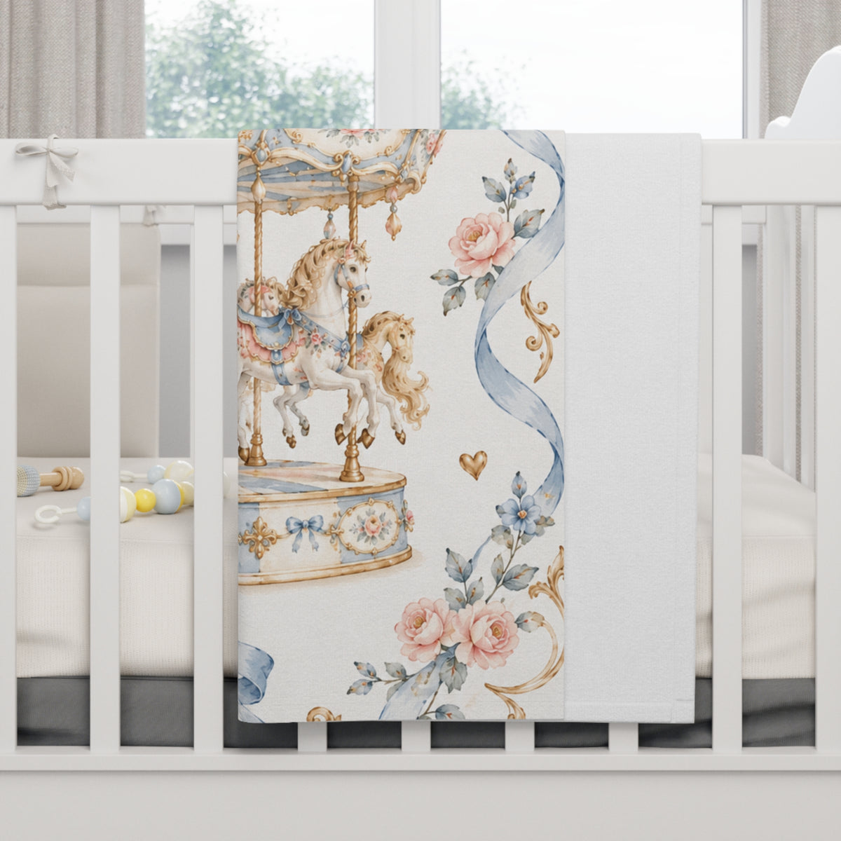 blue baby boy fleece blanket product image 5