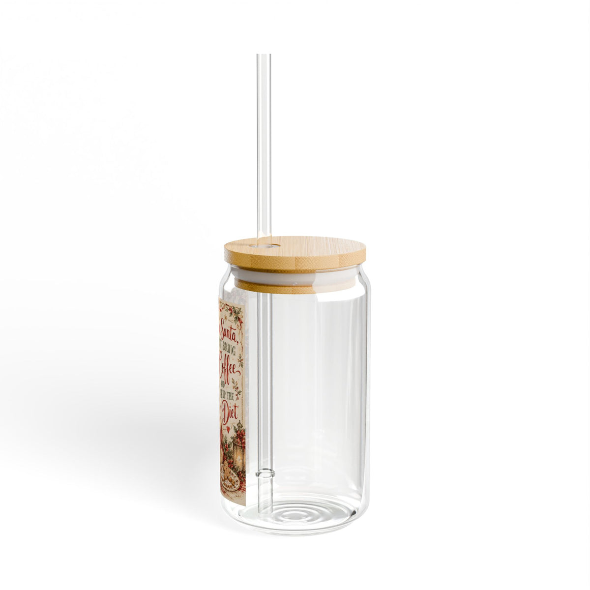 Sipper Glass, 16oz glass with lid and straw (image 5)
