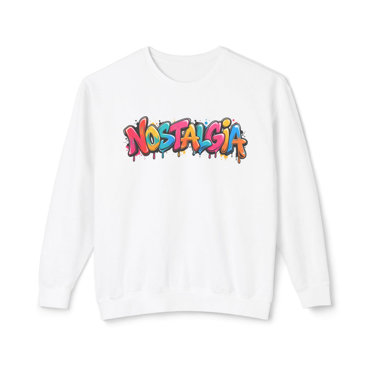 NOSTALGIA colorful graffiti sweatshirt product photo, view 1