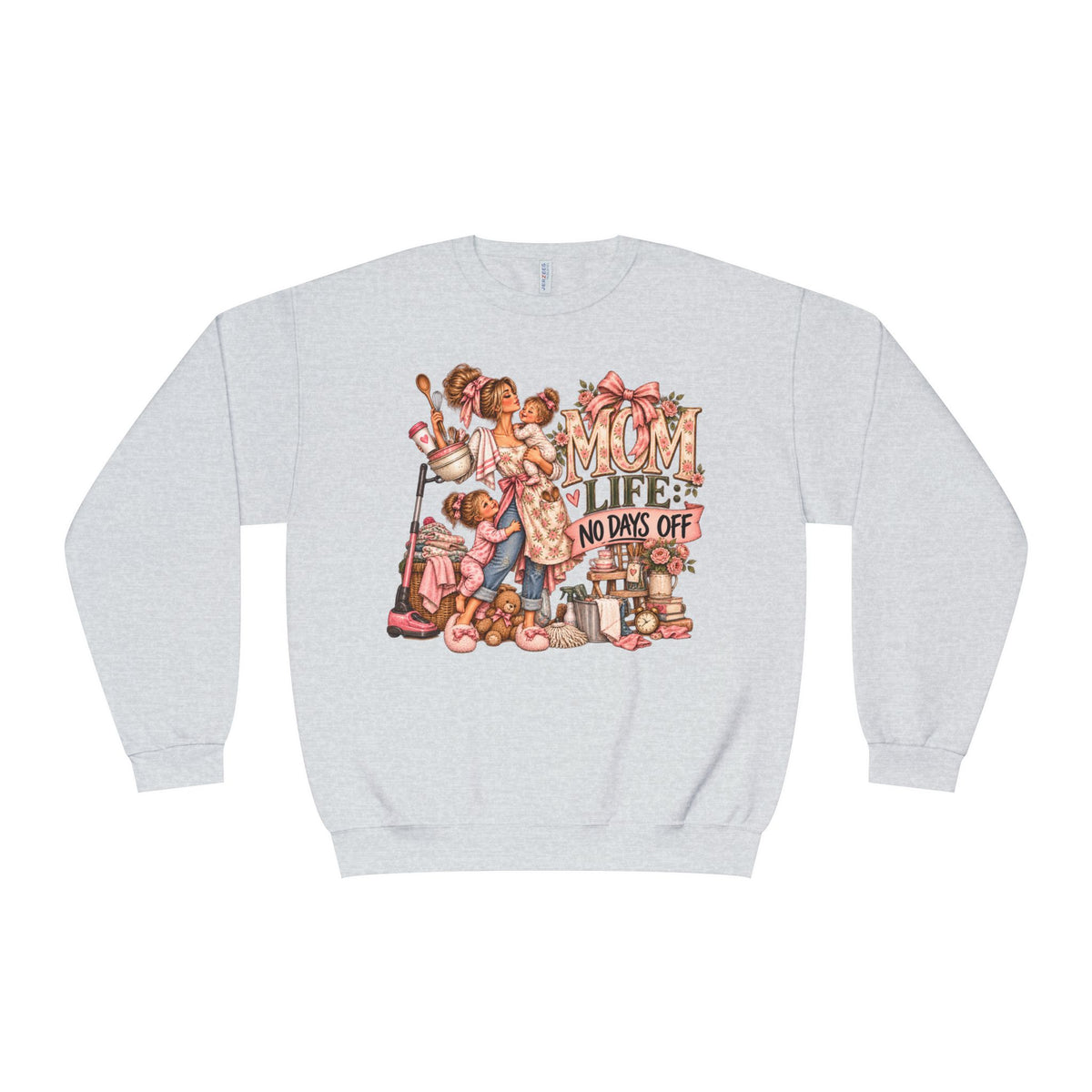 Mom Crewneck Sweatshirt graphic design on casual apparel (image 9)