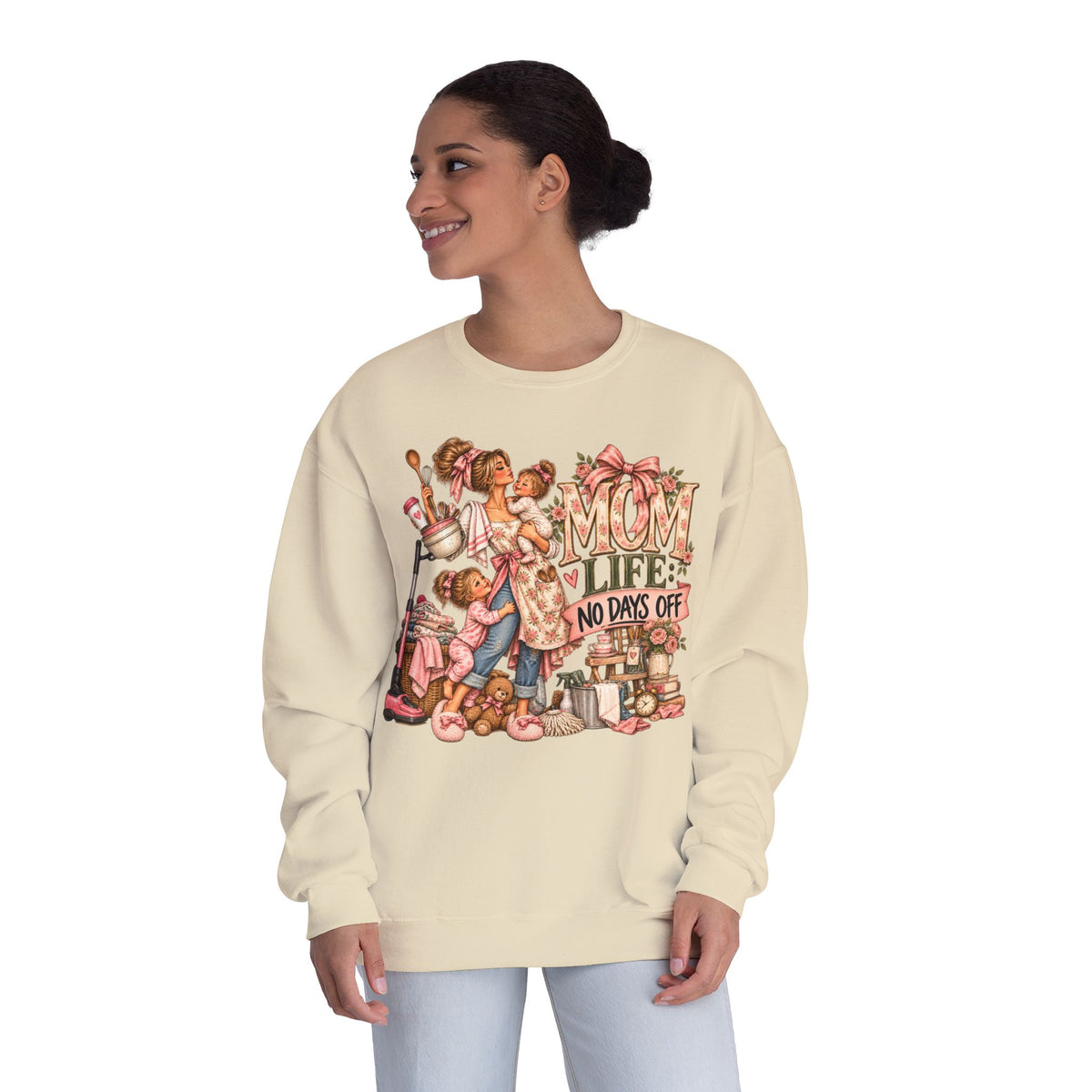 Mom Crewneck Sweatshirt graphic design on casual apparel (image 28)