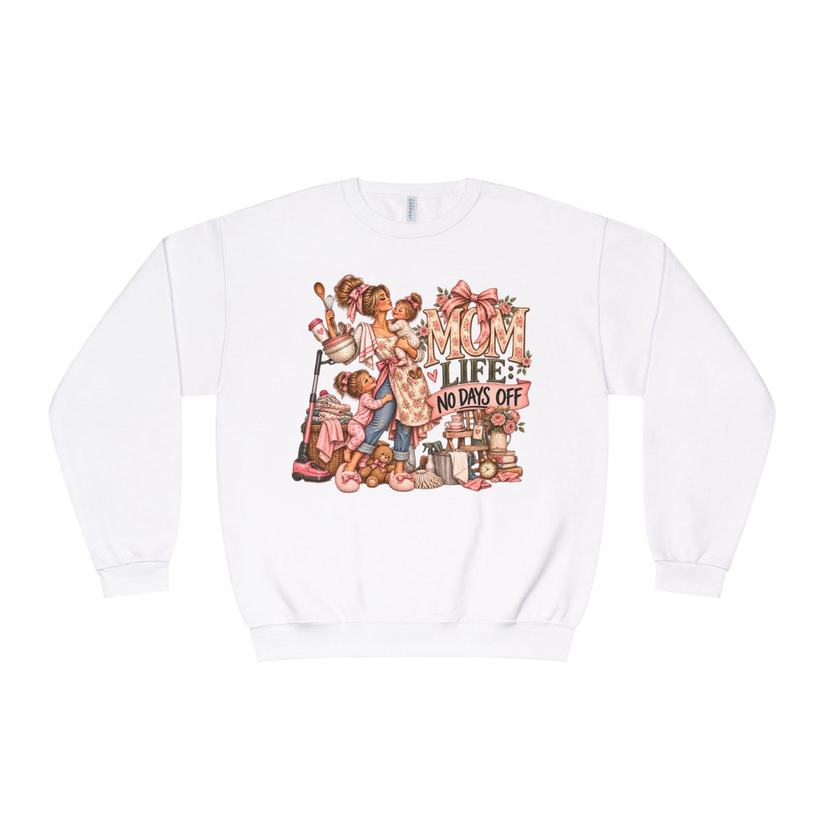 Mom crewneck sweatshirt product photo showing graphic print (image 2)