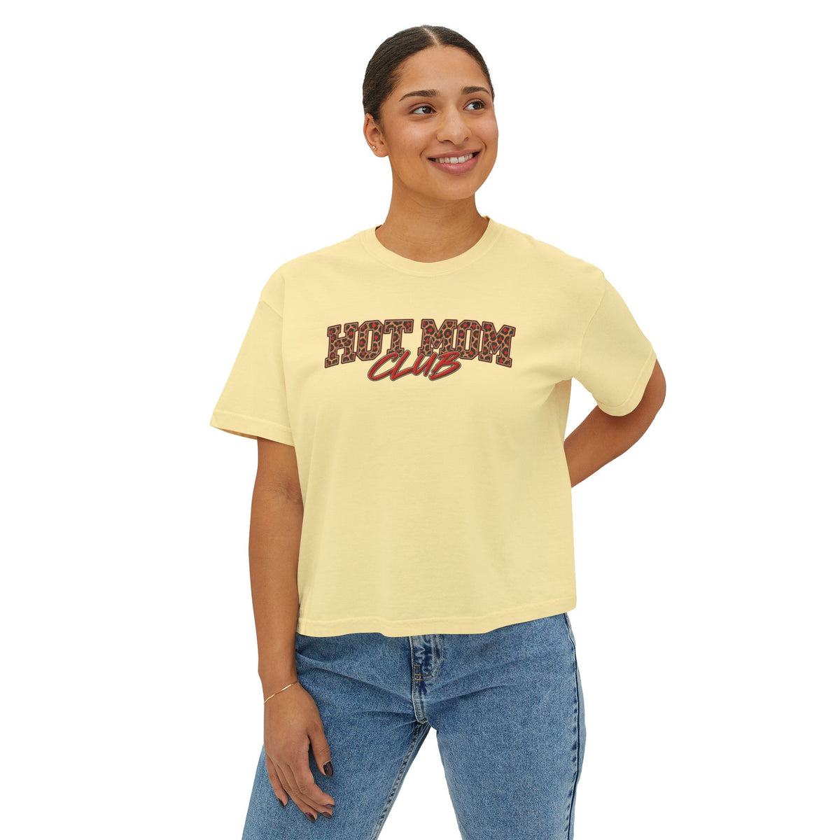 MOM Boxy Tee graphic design on casual apparel (image 13)
