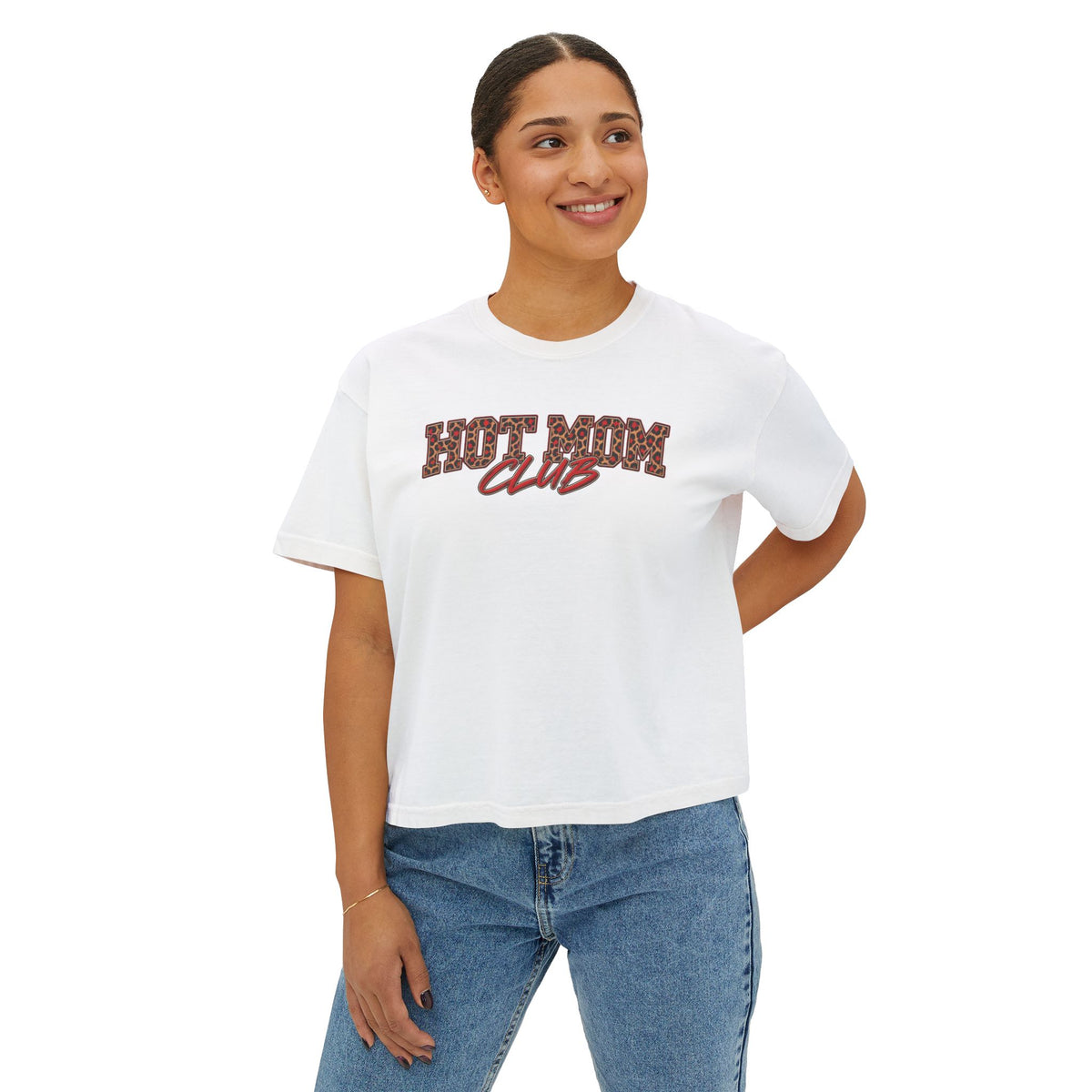 MOM Boxy Tee graphic design on casual apparel (image 7)