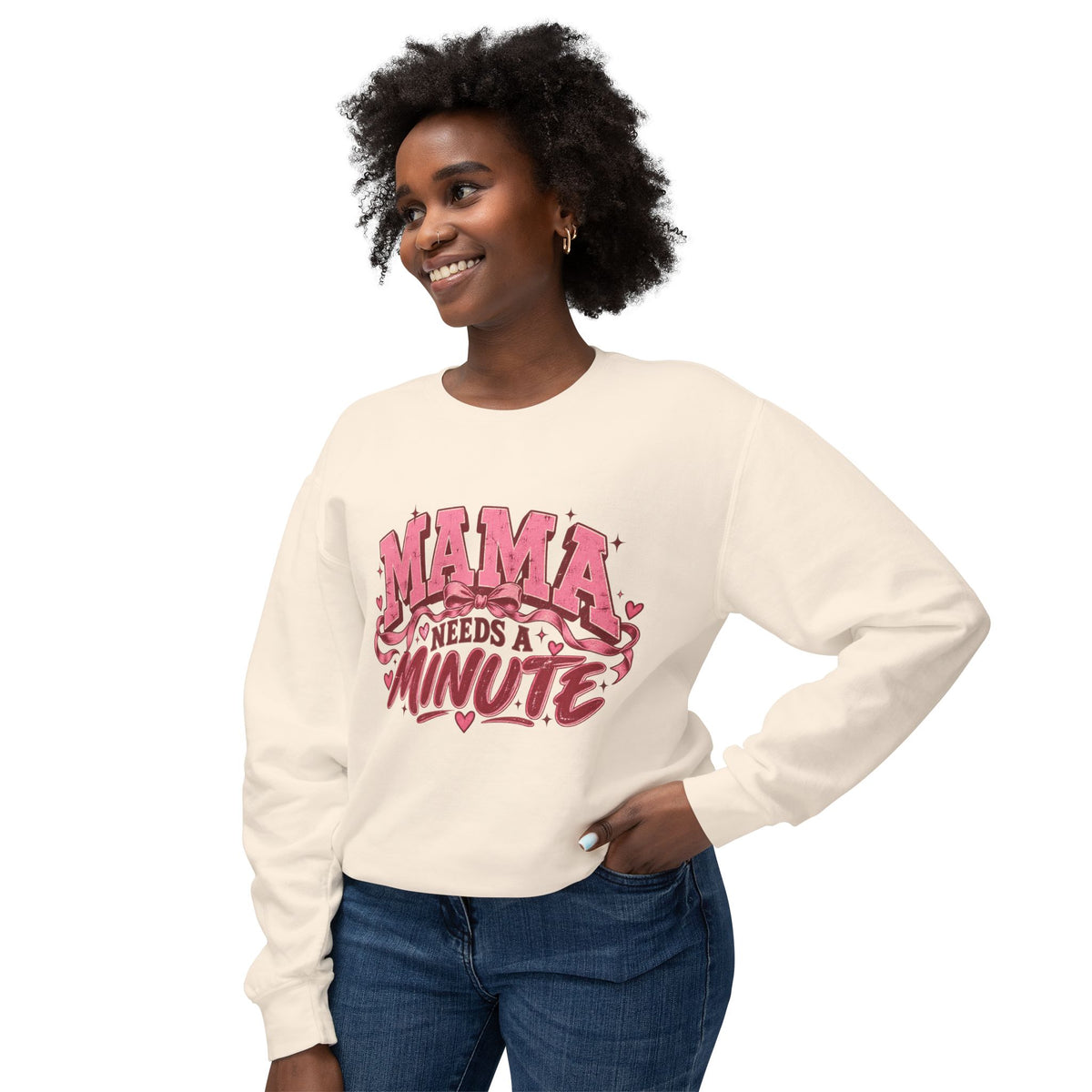 MOM needs a minute Sweatshirt graphic design on casual apparel (image 10)
