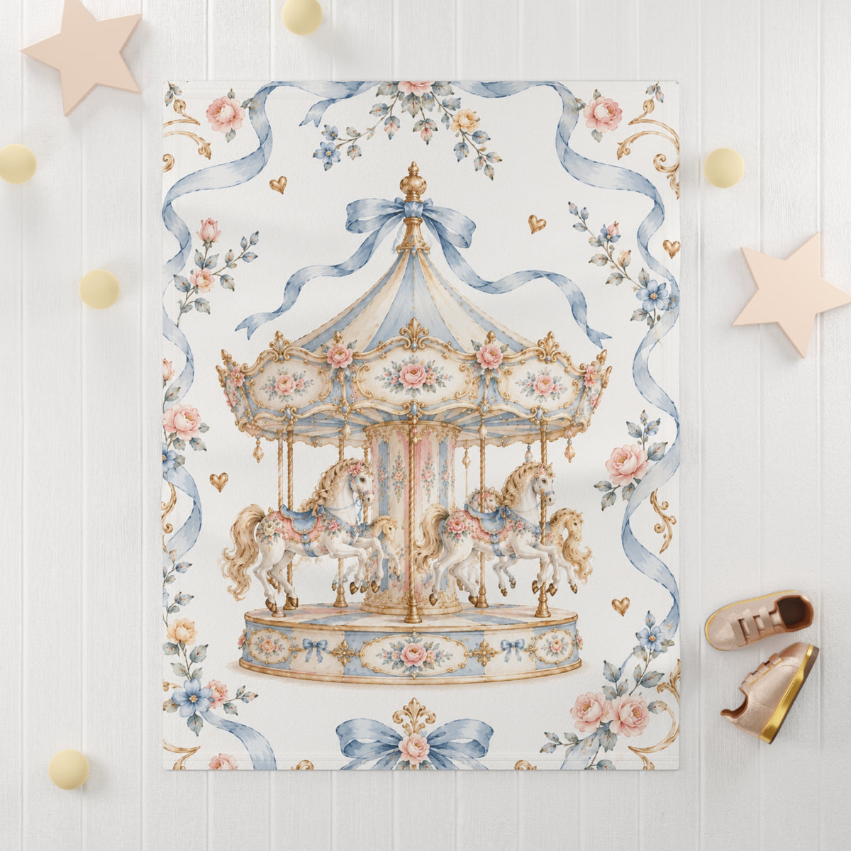 blue baby boy fleece blanket product image 4