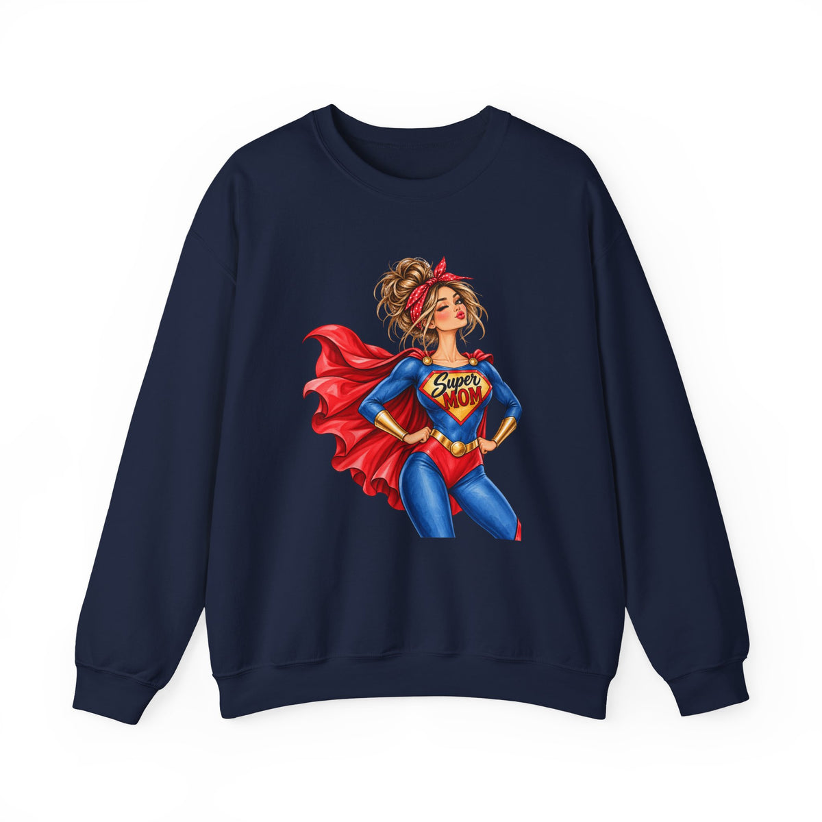 SuperMOM Sweatshirt graphic design on casual apparel (image 9)