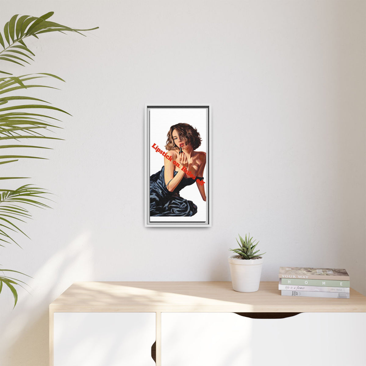Pinewood framed canvas print for bedroom or office decor