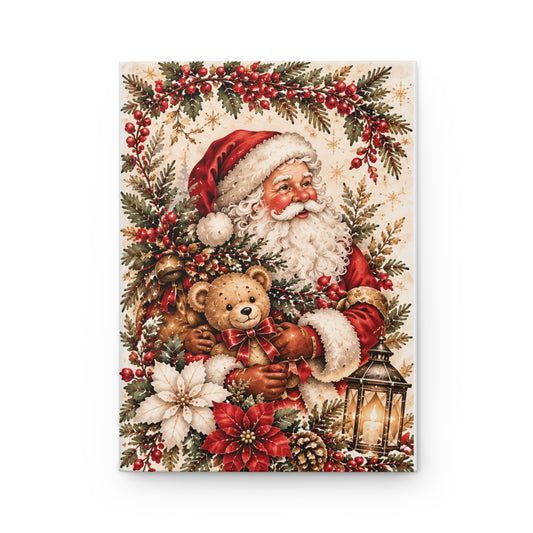 Santa and reindeer Christmas hardcover journal product image 2