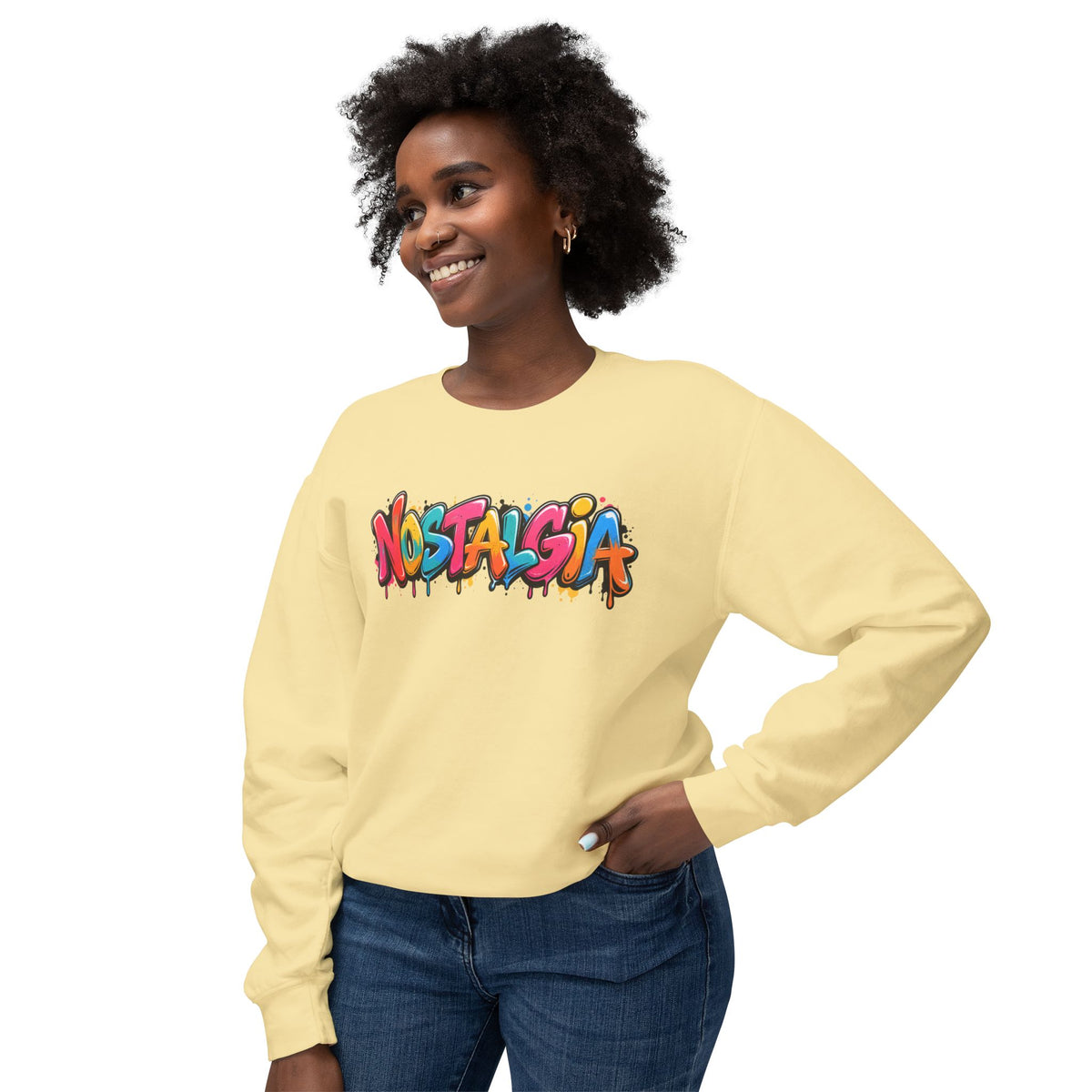 NOSTALGIA colorful graffiti sweatshirt product photo, view 31