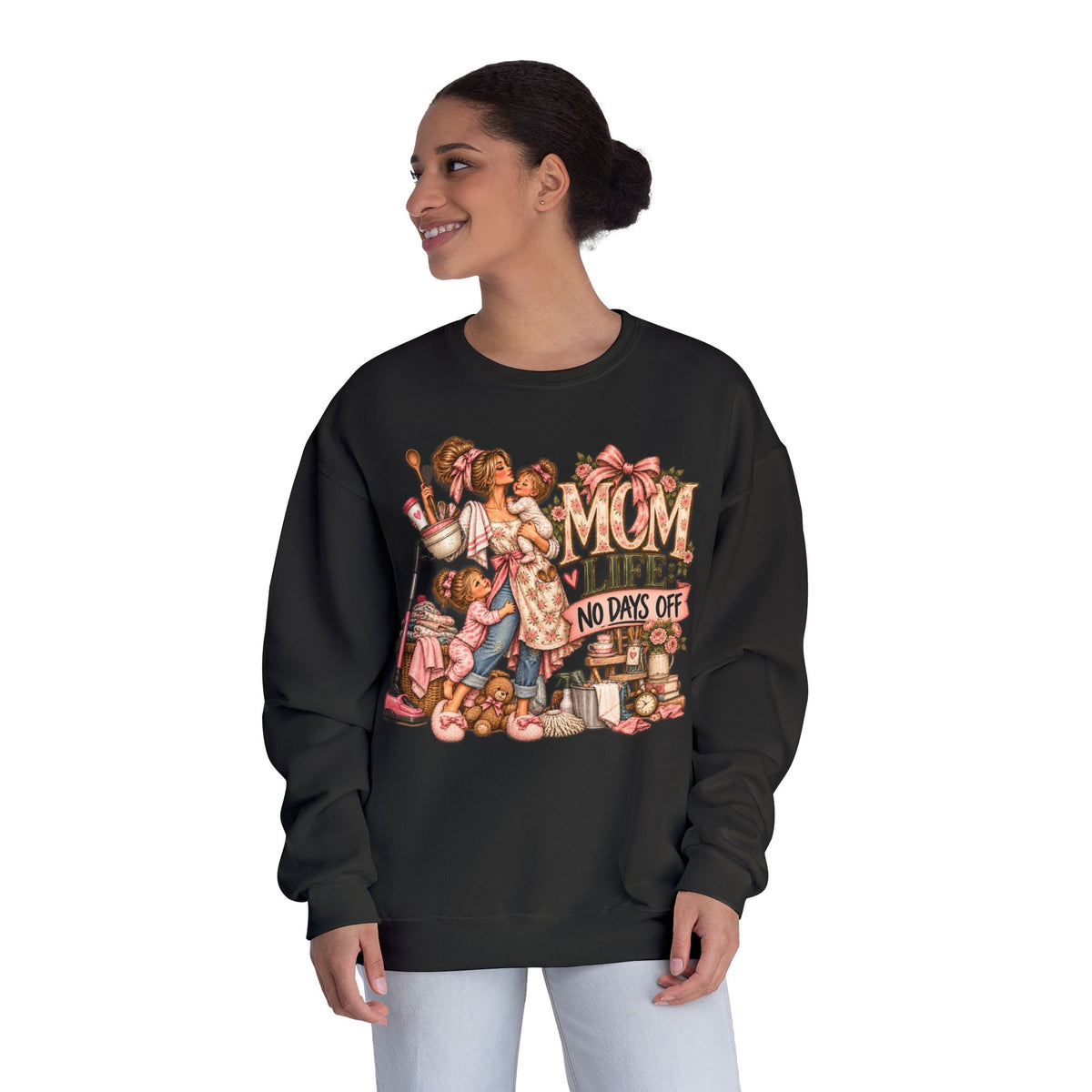 Mom Crewneck Sweatshirt graphic design on casual apparel (image 25)
