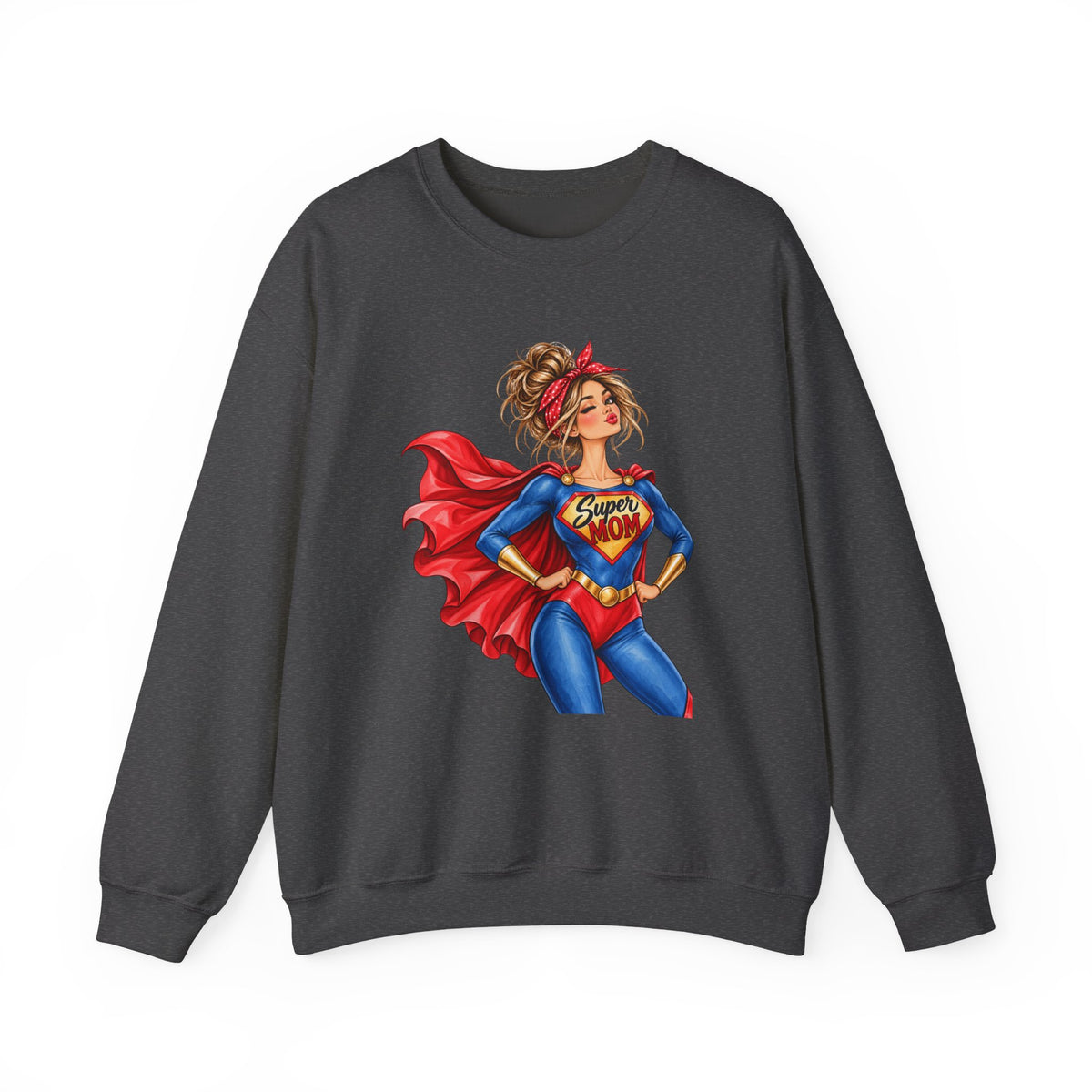 SuperMOM Sweatshirt graphic design on casual apparel (image 8)