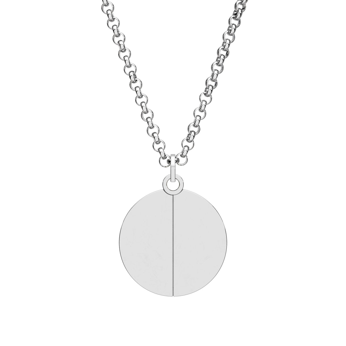 Hidden Message Circle Necklace (Engraving) jewelry design and details (image 2)