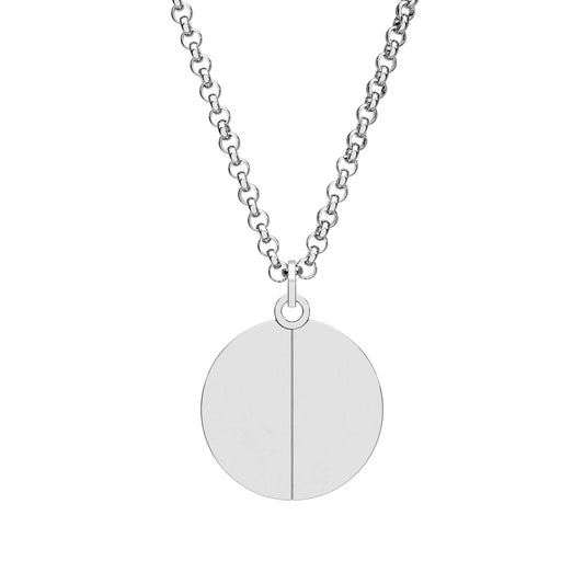 Hidden Message Circle Necklace (Engraving) jewelry design and details (image 2)