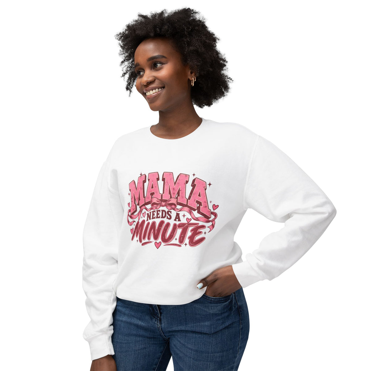 MOM needs a minute Sweatshirt graphic design on casual apparel (image 7)