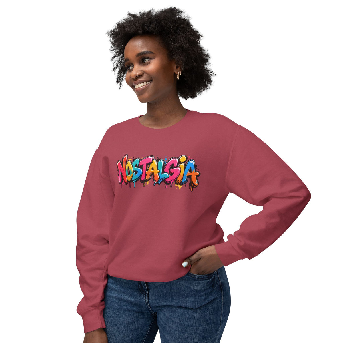 NOSTALGIA Graffiti Sweatshirt | Colorful Retro Streetwear