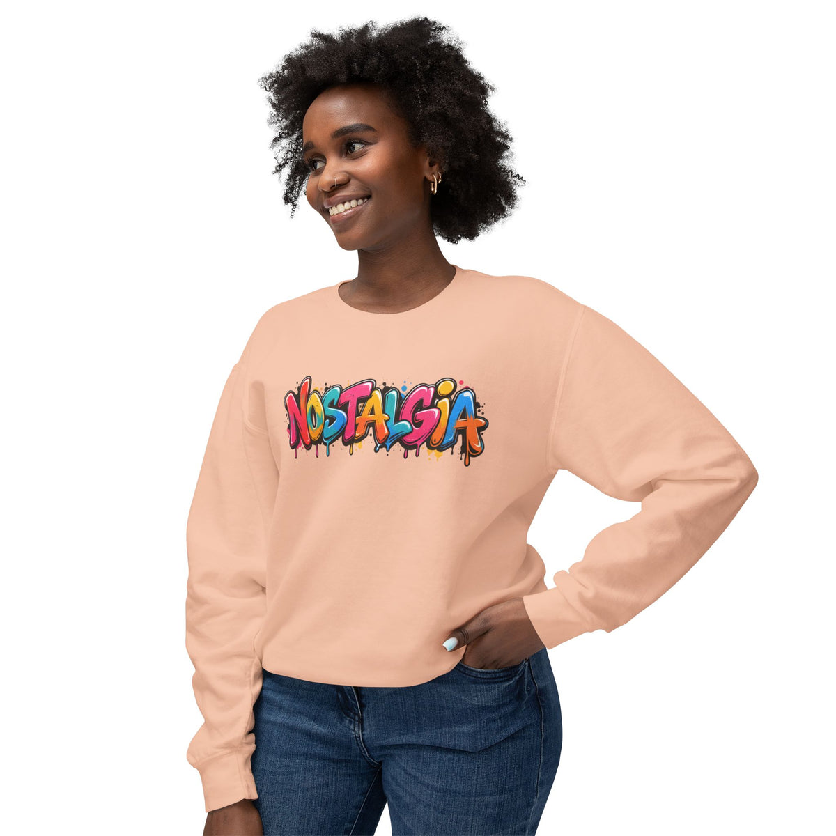 NOSTALGIA colorful graffiti sweatshirt product photo, view 22