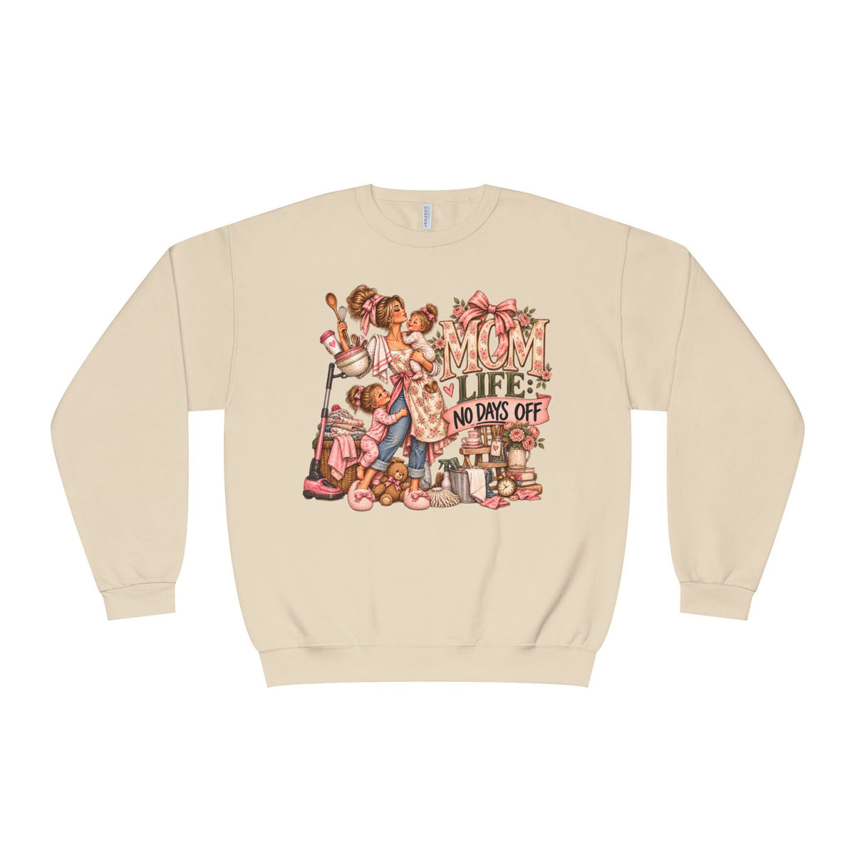 Mom Crewneck Sweatshirt graphic design on casual apparel (image 5)