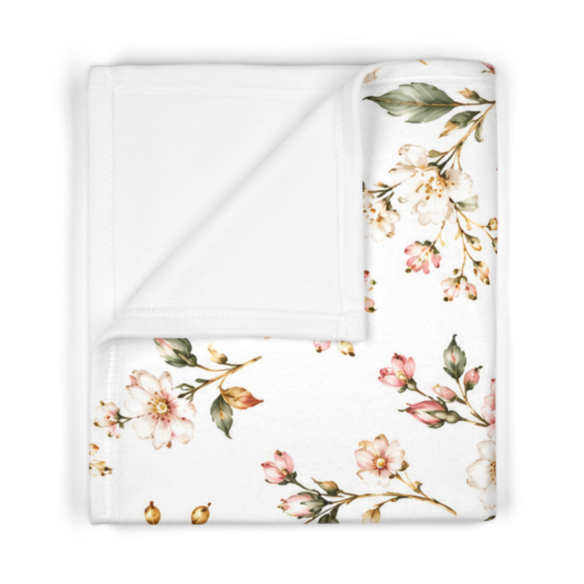 vintage floral baby blanket product image 3