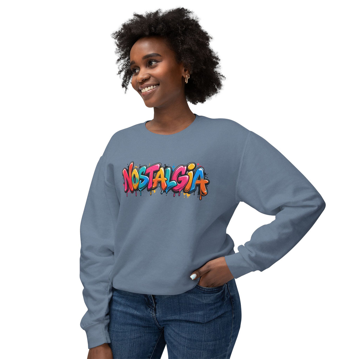 NOSTALGIA colorful graffiti sweatshirt product photo, view 46