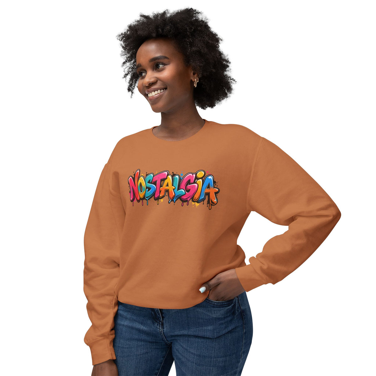 NOSTALGIA colorful graffiti sweatshirt product photo, view 25