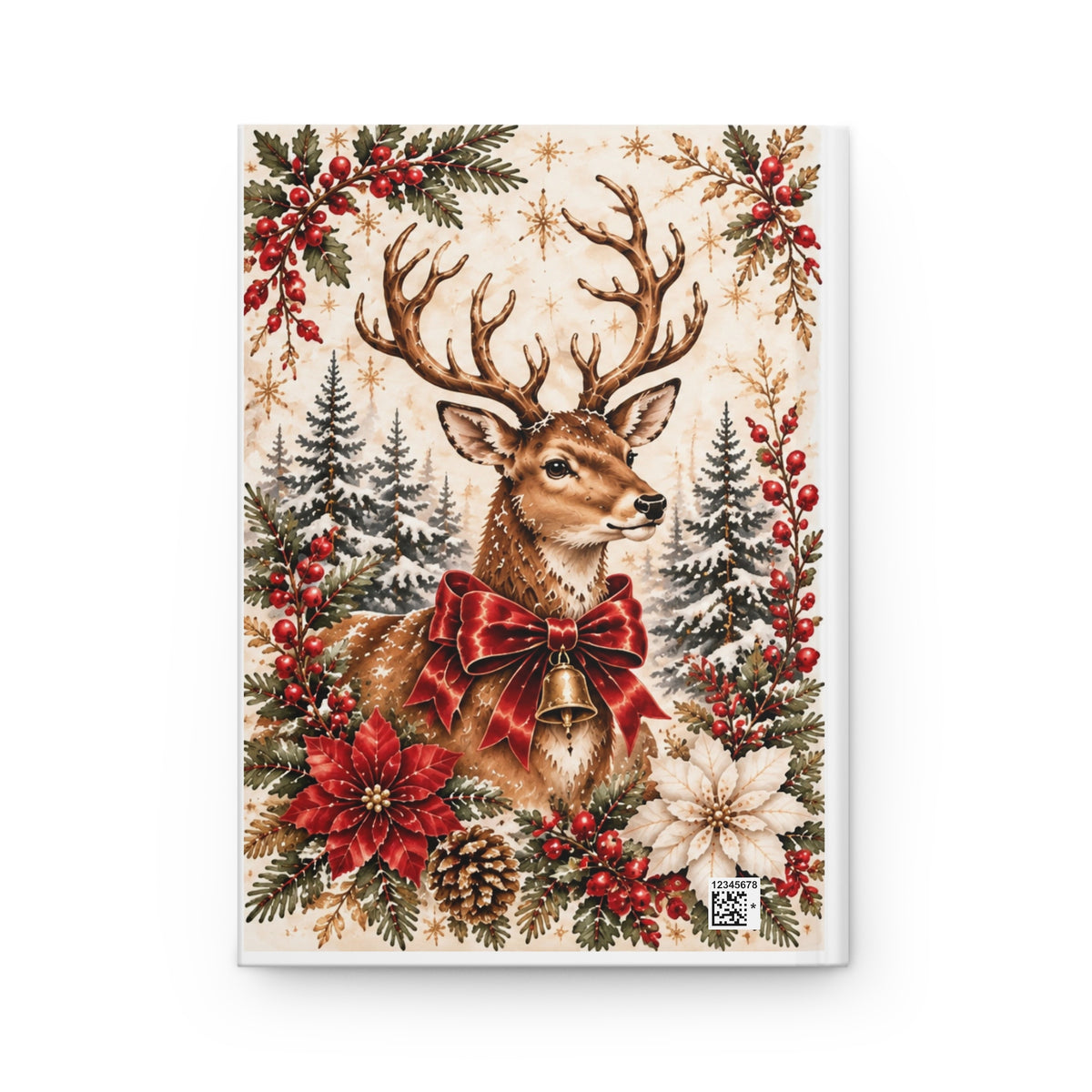 Santa and reindeer Christmas hardcover journal product image 3