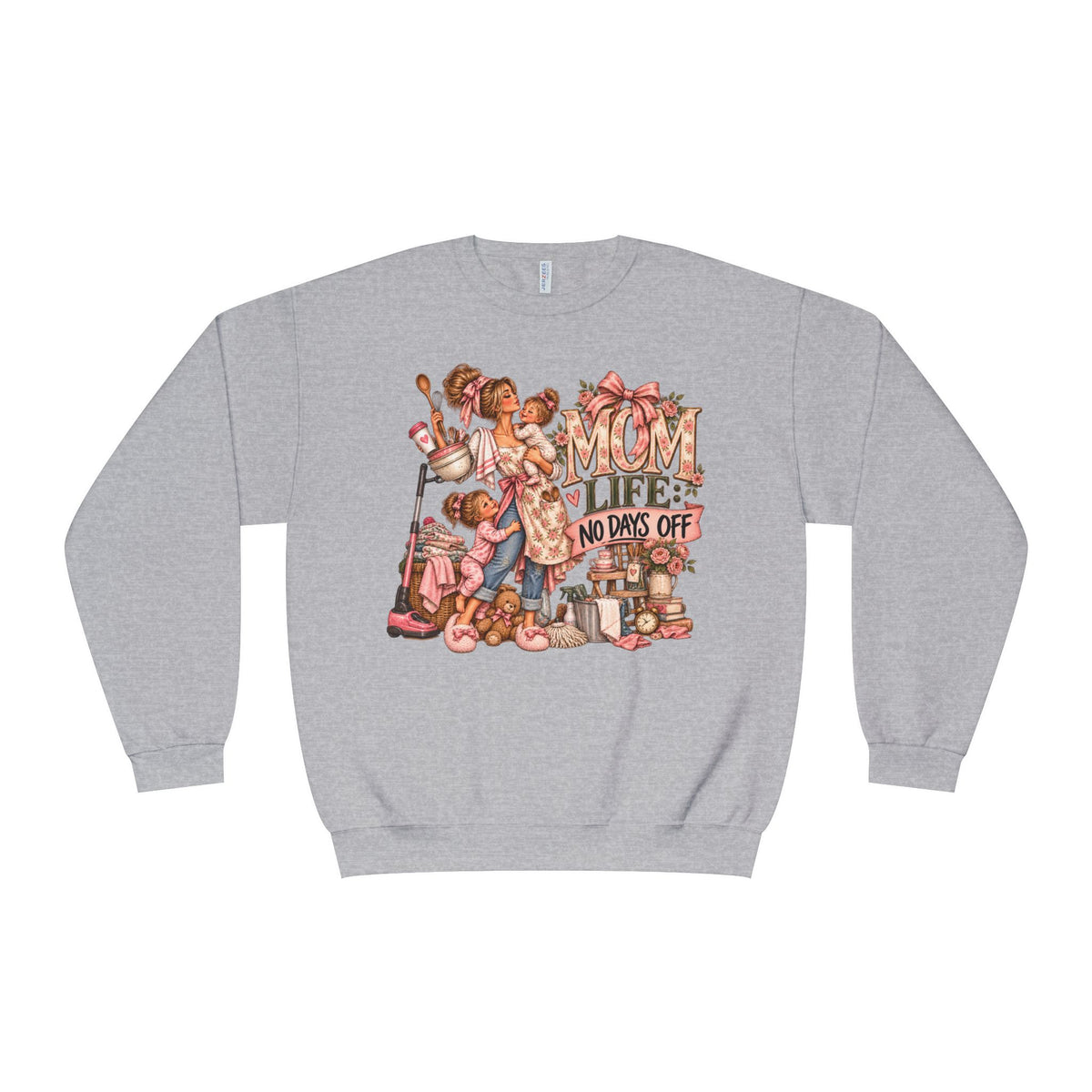 Mom Crewneck Sweatshirt graphic design on casual apparel (image 11)