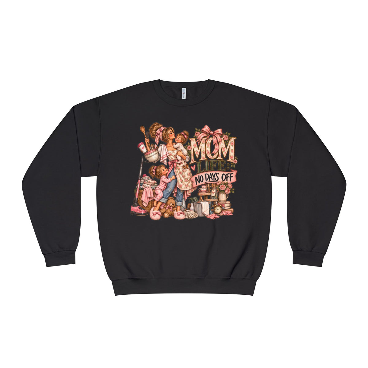 Mom Crewneck Sweatshirt graphic design on casual apparel (image 4)