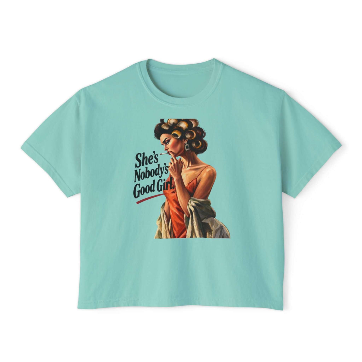 Women's Boxy Cropped T-Shirt – Heavyweight 100% Cotton