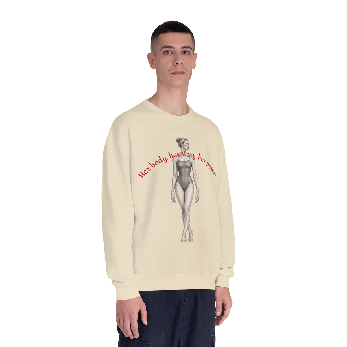 Women’s Empowerment Graphic Sweatshirt – Vintage Feminist Pullover graphic design on casual apparel (image 12)