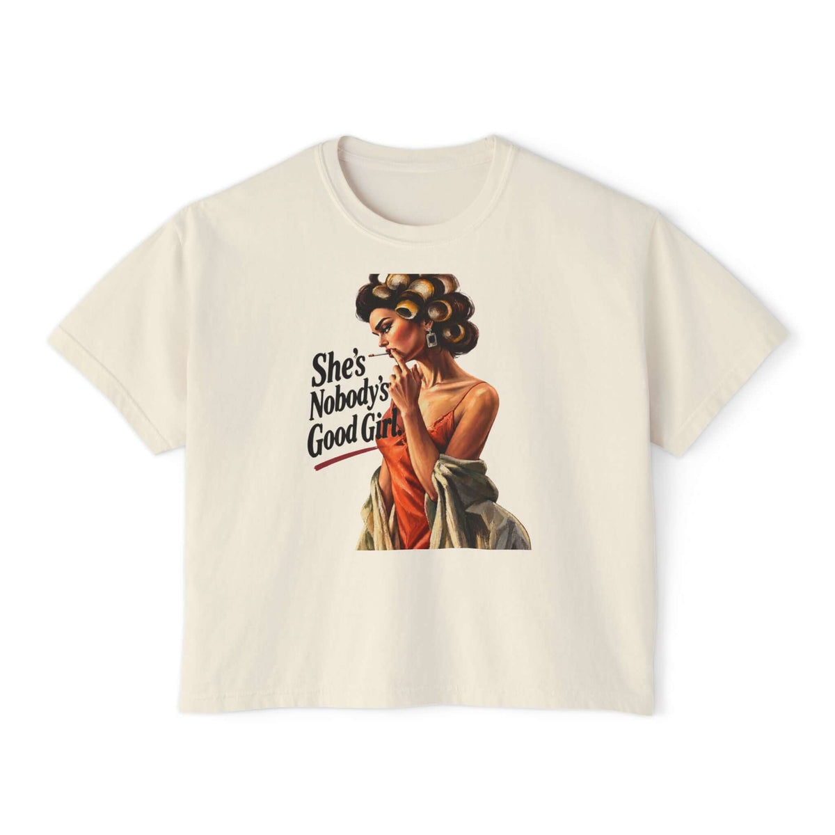 Women's Boxy Cropped T-Shirt – Heavyweight 100% Cotton