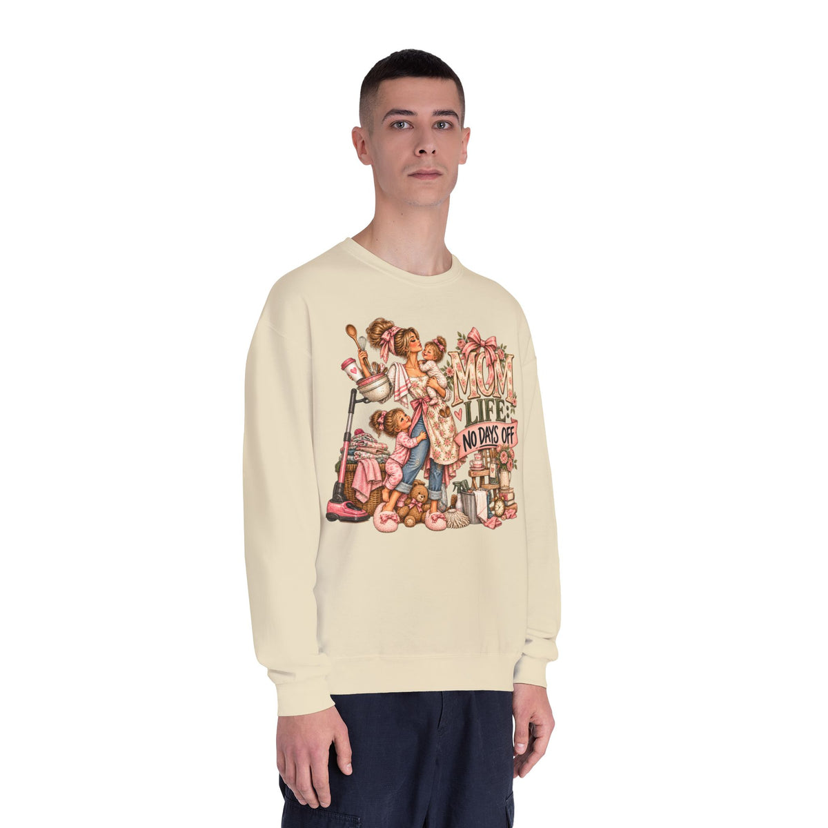 Mom Crewneck Sweatshirt graphic design on casual apparel (image 27)