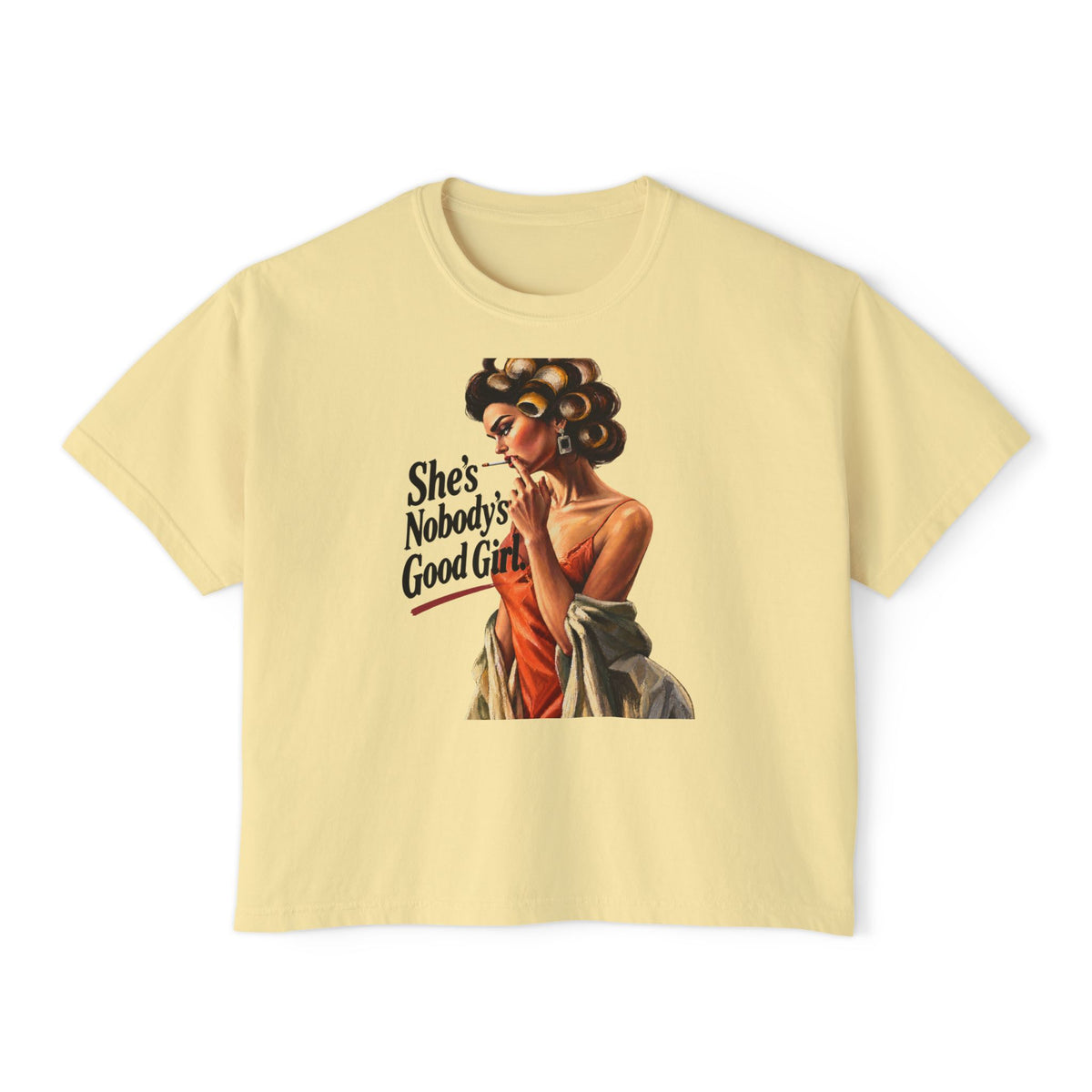 Women's Boxy Cropped T-Shirt – Heavyweight 100% Cotton